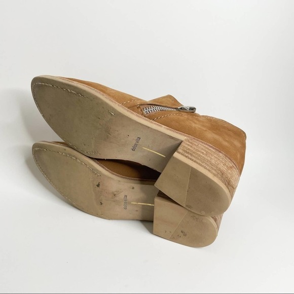 Dolce Vita Brown Leather Ankle Booties Side Zip Size 8 - Picture 7 of 8